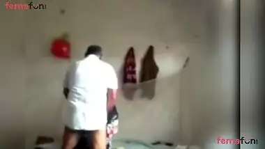 Woman lies on the bed to be fucked by the Desi lecher in missionary