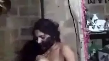 Desi girl gets it on with her nice XXX lover by fireplace in MMS video