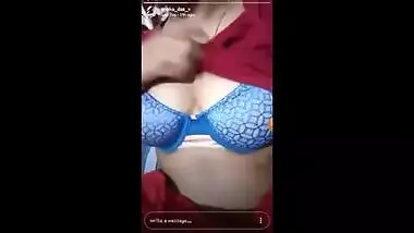 No way miss ! Sneha insta live strip to bra, Pressing boobs,Areola visible