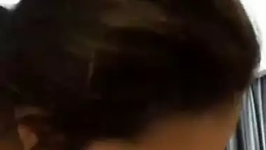 Naughty lady shoots her blowjob MMS fucking a dick