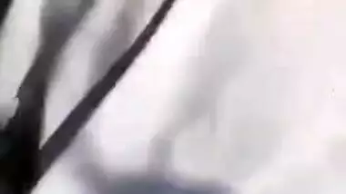 XXX show of Desi girl and boy fooling around on camera in the field