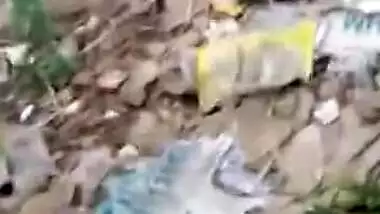 Desi Randi Shouts On Another Boy Recording Her While She Fucking with one in Bushes..