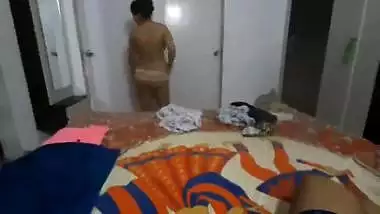Most Demanded Indian Bhabhi Wearing Cloths Video Record By Hubby