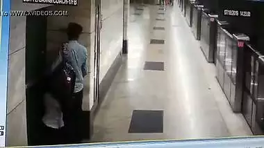 Metro station oral pleasure sex movie of a juvenile and horny couple