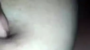 Desi girl hides her face but man lays her XXX boobs bare for sex video