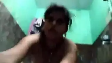Indian housewife with small XXX tits undresses being ready to take shower