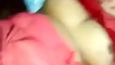 Desi wife lies in bed with XXX legs spread widely and sex boob naked