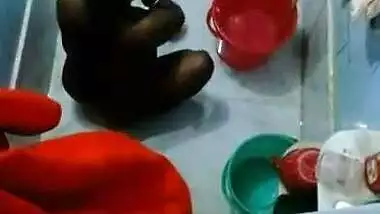 Desi maid bathing nude Hidden spy video