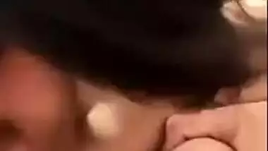 MMS XXX video of Desi charmer who reaches dark nipple with her tongue