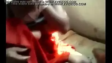 Non-professional abode wife gives blowjob and receives her constricted cum-hole screwed