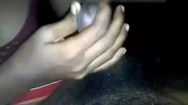 Night XXX blowjob is what cute Desi wife likes pleasing her man with