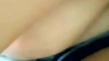 Jaipur bhabi teasing hubby’s cock with tongue, hubby holding her cute boobies