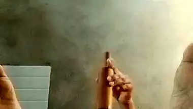 Unsatisfied bhabhi masturbation with chapati roller