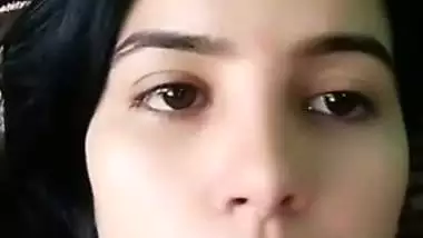 Cute girlfriend perky nipples showing viral selfie