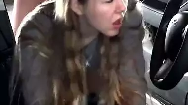 Cheating Babe Regretting while Having Sex with Boyfriend’s Best Friend in the Car