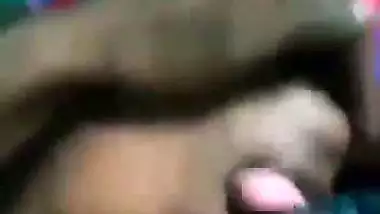 A 19-year-old village girl enjoys a desi threesome