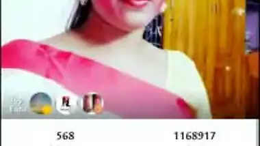 Minu Roy Red Saree Transparent Navel and Back, Married, Bigo ID inside Video