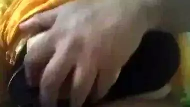 Desi wife big boobs pressing and showing by hubby in different bra 1