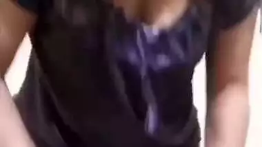 Tamil wife Sailaja shows boobs and big ass viral live