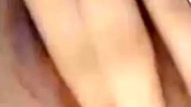 Sexy Indian XXX babe showing boobs and playing with pussy on video call