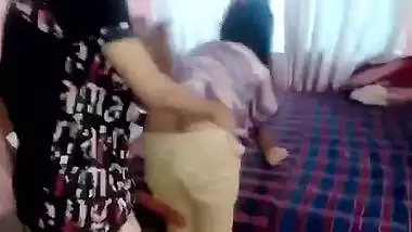 Desi college girl sucks cock and takes it from behind into XXX slit