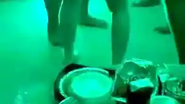 Nude dance of the crazy couples in the foursome