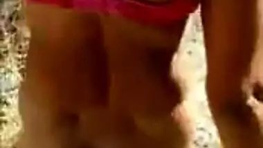 Desi wife Reeta nude walking in outdoor and hubby recording