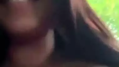 Girlfriend huge boobs shown on video call to boyfriend