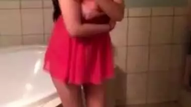 Very slowly Indian girl takes off clothes step by step in sex video