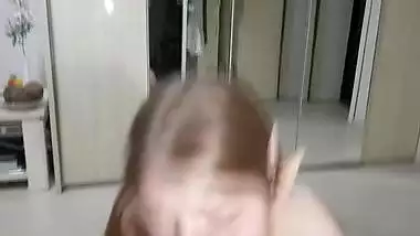 Hjemmelavet Elf sutter pik og tager Cum på hendes ansigt-Cosplay / PussyKageLove