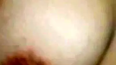 Gorgeous girlfriend naked boobs show selfie for lover