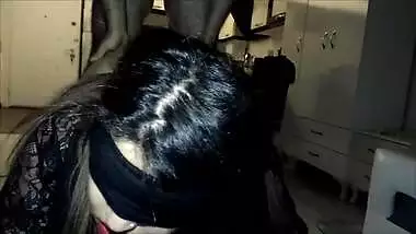 My cousin took me to his room, sucked his cock and fucked me badly.