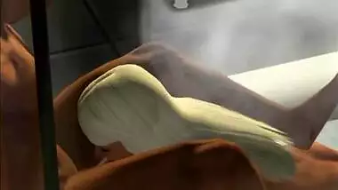 Blowjob in the shower! Made a sister | porno game, 3d, sims sex