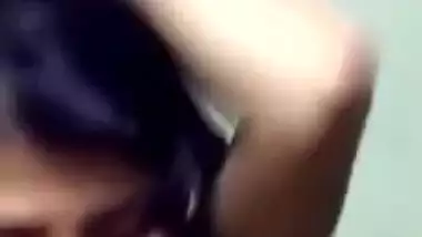 Indian slut takes clothes off but leaves XXX bra on hiding her boobies