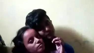 Voluptuous Desi female looks in sex camera while man touches her XXX jugs