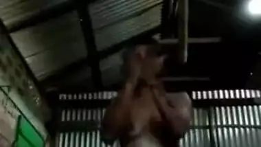 Desi village beauty strips to show her slender body for XXX camera