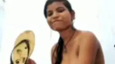 Indian girl bathing video call