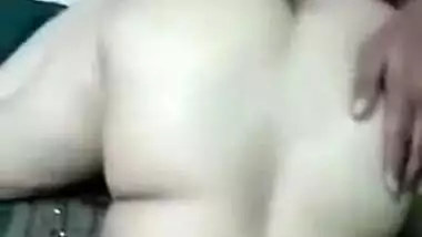 White desi XXX girl have a threesome sex with her husband and his friend MMS