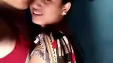 Desi boy begins sex with comely GF by kissing her hard XXX nipples