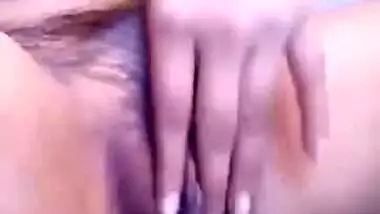 Desi makes XXX viewers see her sex tits and unshaved cunt via webcam