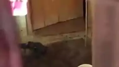 Voyeur can't take eyes off Desi girl taking a XXX shower outdoors