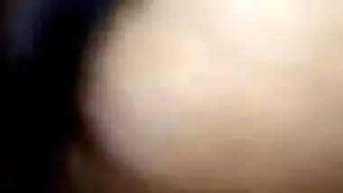 Desi woman pulls sari up and man tips his hand kissing XXX tits