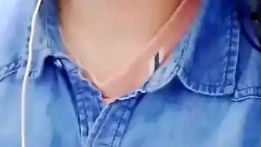 Bengali college girl shows big boobs on video call
