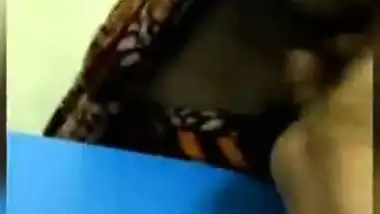 Shop staff lady showing boobs