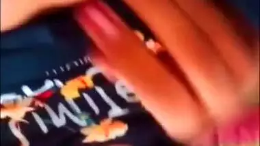Desi indian girlfriend records herself playing with titties and pussy for bf