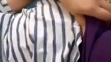 Attractive girl shows big boobs and pussy to boyfriend