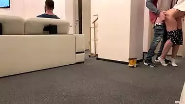 She sucked delivery guy dick and put his cum to her cuckold - husband's coffee