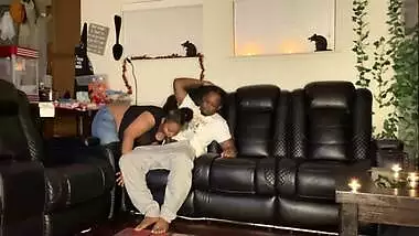 movie night turned into hand job for stepson from bored stepmom