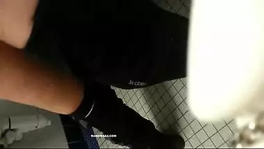 Horny couple enjoy a hardcore fuck in the college menâ€™s washroom