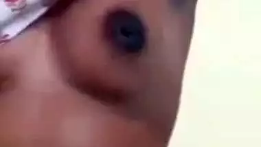 Tamil girlfriend naked video call showing dark nipples
